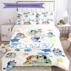 Bluey Bedding Set Breathable Duvet Cover with Pillowcases Decorative Bed Linen for Bedroom Home Decoration Birthday Gift