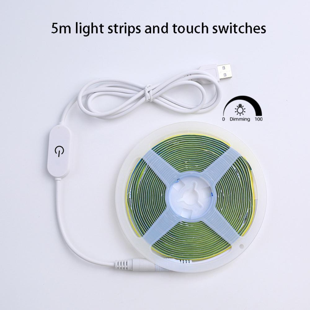 

Светодиодная лента DC 5V, светодиодная лента с питанием от USB, лампа подсветки, умный диммер, украшение комнаты 5m-6000K white light