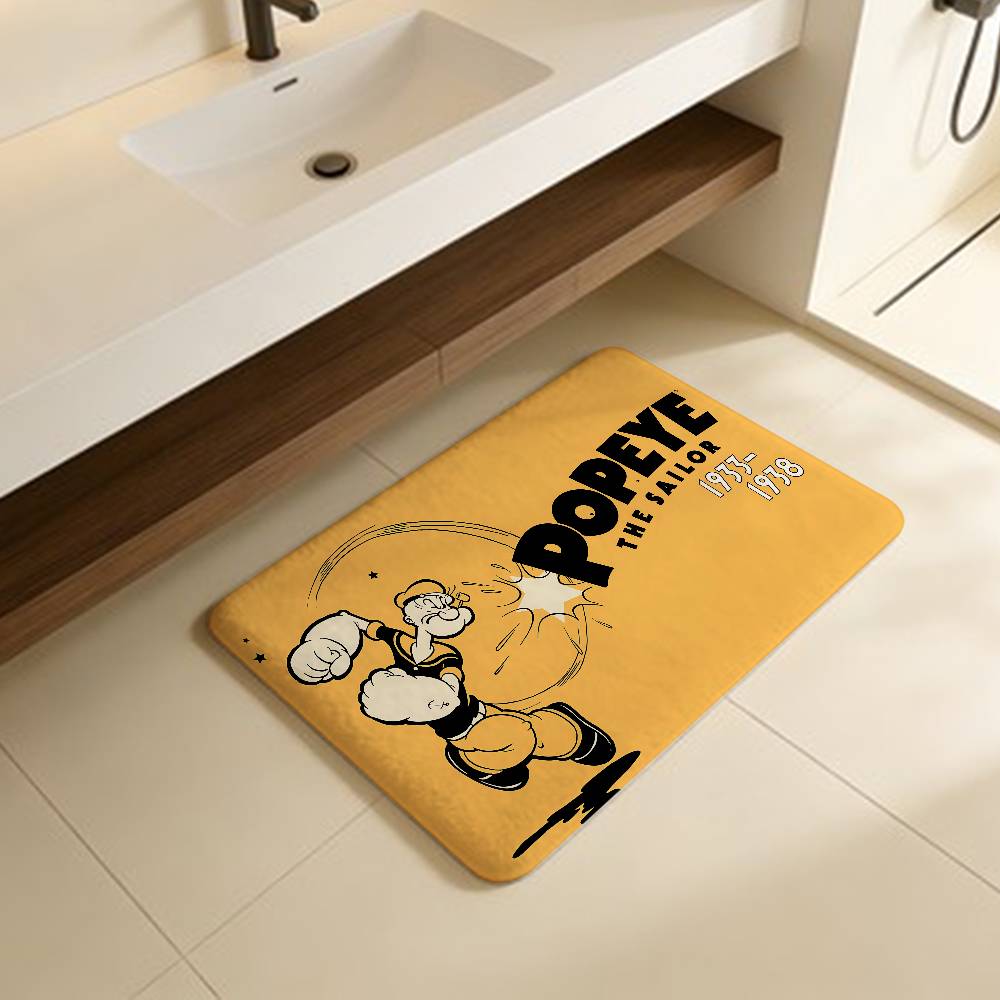 Animation P-Popeye T-The S-Sailor Kitchen Mat Kids Room Bedroom Decoration Balcony Anti-Slip Doormat Living Room Alfombra