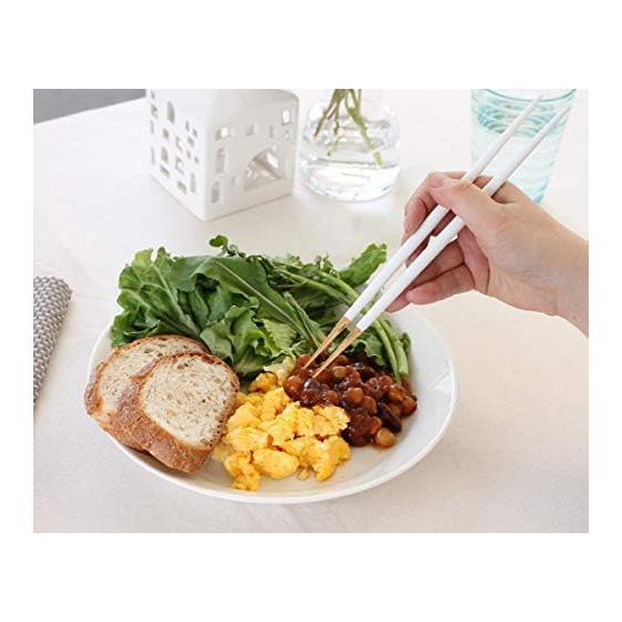 Cutipol GOA White Gold Chopsticks and Chopstick Rest Set G029GW - Portuguese Cutlery, Ergonomic Design, Matte Finish, Nordic Style