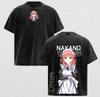 Καλοκαιρινό κοντομάνικο πλυμένο T-shirt Anime με Χαριτωμένο Γραφικό της Nino από το The Quintessential Quintuplets Γυναικείο και Ανδρικό T-shirt