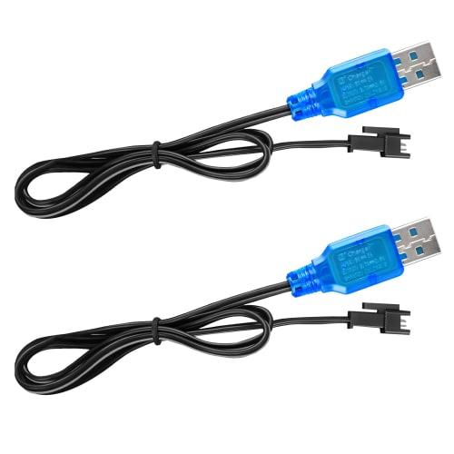 

CowGoldChild SM-2P 3.7V LiPo Battery Charger for RC Toys, USB Drones, Helicopters, and Airplanes. Rechargeable Lithium Batteries for RC Toy Cars, Truc