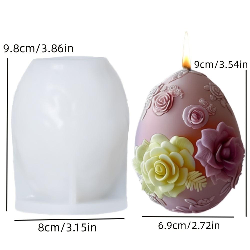 

Easter Egg Candle Mold Environmentally Friendly Silicone Candle Mold Diy Craft Mold Easy To Clean For Home Decoration Lighting белый