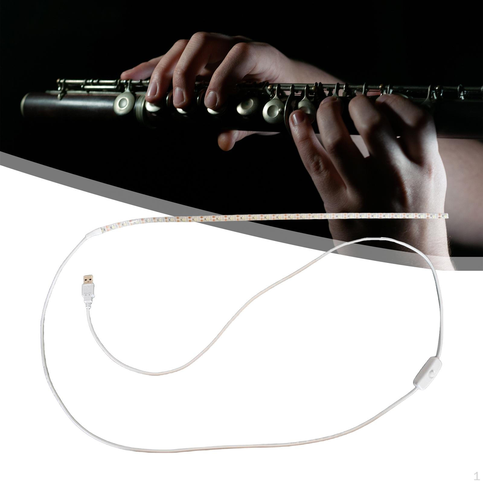 Светодиод для обнаружения утечек саксофона Двусторонний инструмент для ремонта саксофона Флейта для 50cm