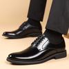 Suit Pointed Small Leather Shoes British Dress Business Style Casual Shoes Test Interview Wedding Groom Shoes Studio Photography