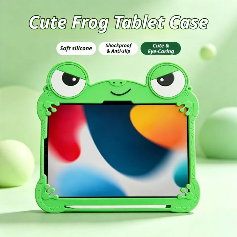 Für iPad Air 11 M2 M3 10. 11. 11. Pro 11 Air 4 5 10.2 8. 9. 9.7 6. Hülle Cartoon Frosch Silikon Kinderhülle