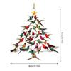 10pcs Hummingbird Christmas Decoration Double Sided 2D Acrylic Colorful Stacked Hummingbir Christmas Tree Decoration Ornament