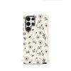 Minimal black and white line draft flower S25Plus film mobile phone case S22ultra anti-drop protective case