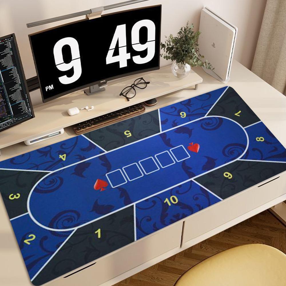 Texas Poker Mat Thick Rubber Tablecloth Nonslip Game Layout Mat Tabletop Holdem Mats For Home Entertainment Board Game HYBXXC 800x300x2mm