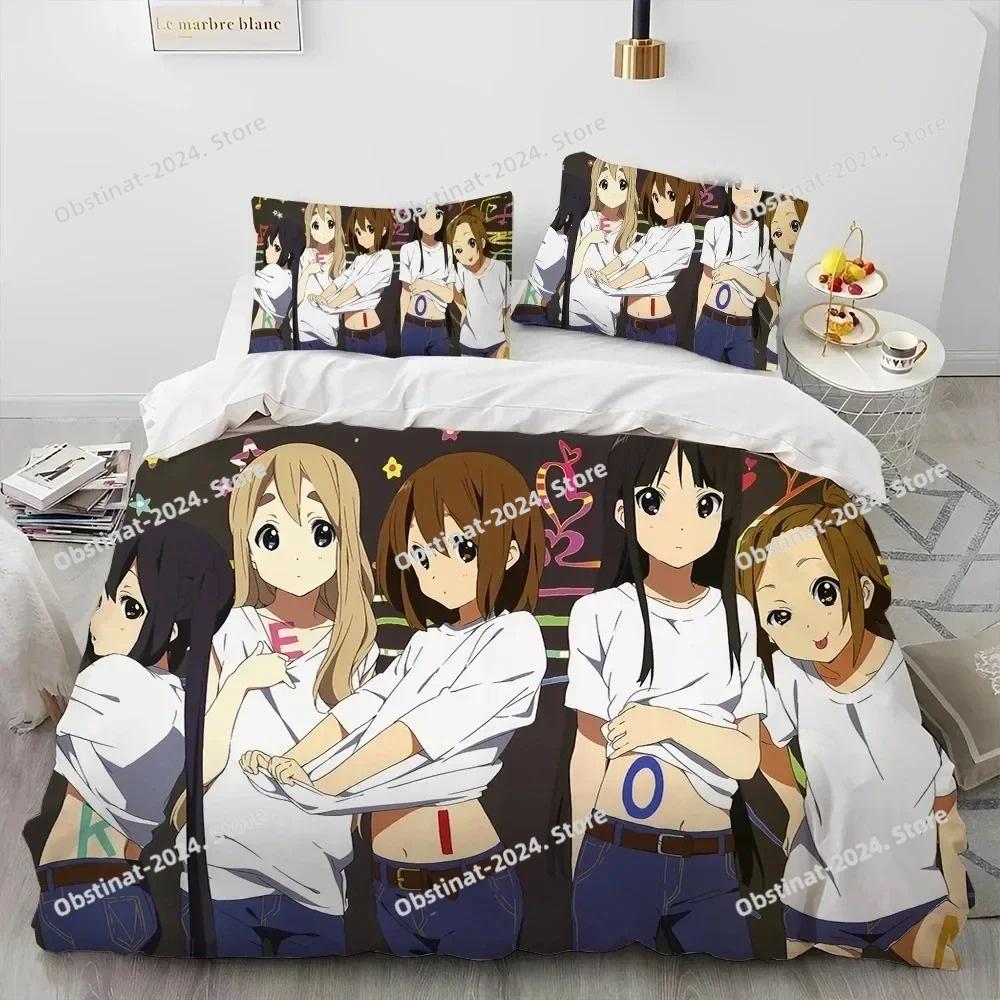 K-ON Kawaii Dívky Anime Ložní Set Chlapci Dívky Twin Queen King Size Povlak na Peřinu Povlak na Polštář Postel chlapci Dospělí Domácí Textil