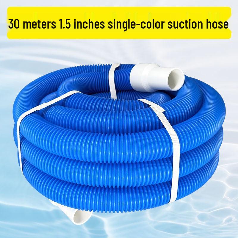 1.5" Skimmer Drain Pump Hose: Self-Floating, Soft Pool Vacuum & Cleaning Connector.