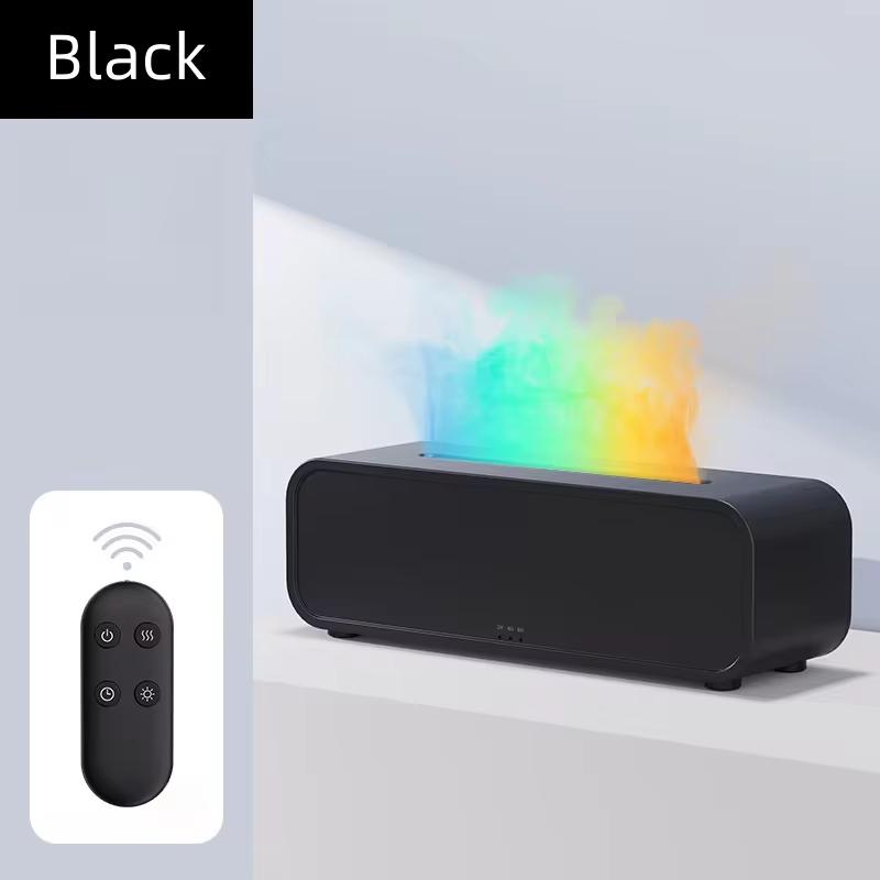 

New Humidifier Remote Control Seven Color Flame Aromatherapy Machine Home Fragrance Machine Pickup Dynamic Aromatherapy Machine чорний
