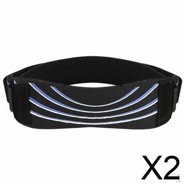 2 Pack Adjustable Knee Support Brace Strap Patella Band Silicone Shock Absorption