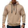 Sudadera con capucha de forro polar para hombre, casual, de manga larga, con cremallera de  1/4, sudaderas tipo jersey