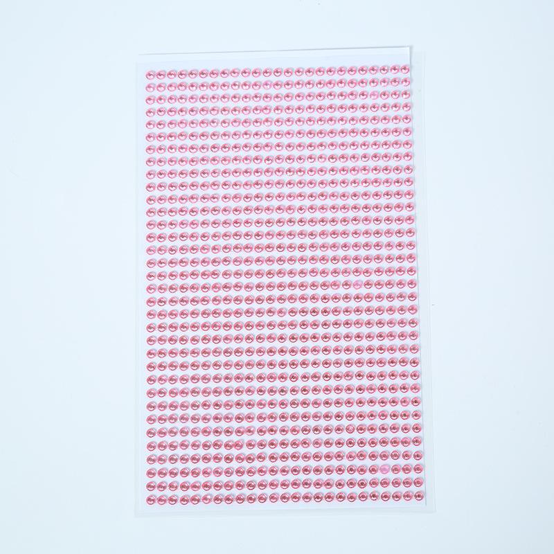 3mm bunte Kristall-Acryl-Diamant-Aufkleber für Gesicht, Auto und Kinderbasteln