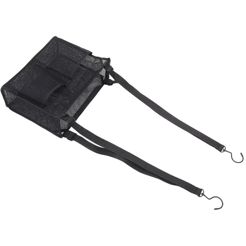 Adjustable Bathroom Hanging Bag with Hooks Shower Draining Rack Toiletry Storage Basket  For Makeup