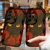 Phone case: 2D flat, suitable for Samsung Galaxy A34 A35 M05 M06 S20 S22 S21 FE Plus 5G protective case, dark little black cat, perfect Christmas and 