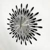 Black Golden Retro Style Wall Clocks Circular Raindrop Metal Ironwork Background Home Furnishings Living Room Bedroom Decorate