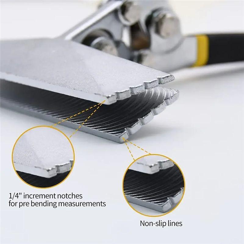ABUL-Sheet Metal Bending Pliers Manual Seam Pliers 80Mm Straight Jaws Welding Clamping Tool Wide Straight Jaws