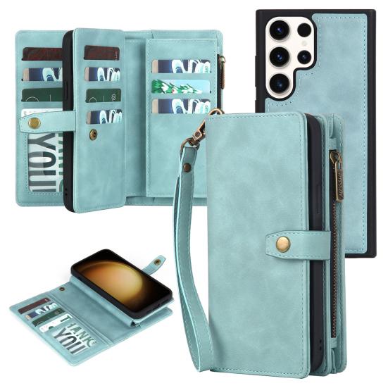 

Wallet Phone Case Card 11 Lanyard Slots Detachable with Phone Anti-scratch Magnetic for Case Galaxy S23