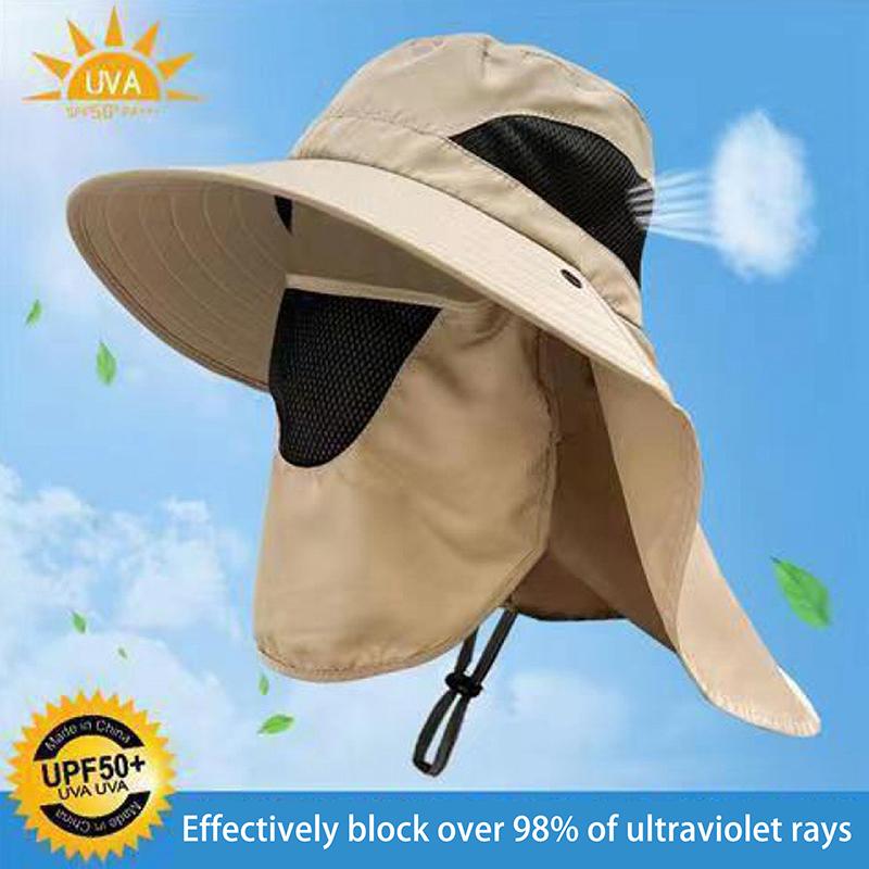 Summer Large Sun Hat For Men Women Breathable Fishing Caps Sun Uv Protection Fisherman Hat Hiking Outdoor Beach Cap Gifts