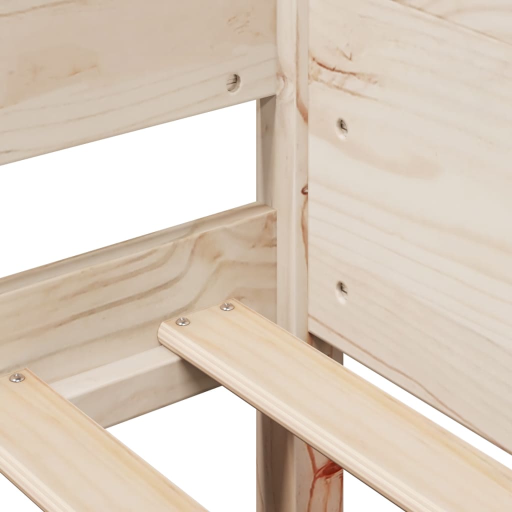 Solid Wood Bed Frame Without Mattress 90x190 Cm Pine Wood