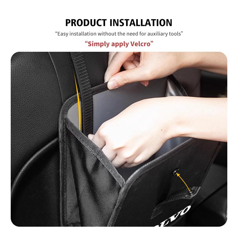 Car Leather Stuff Storage Bag Seat Middle Tissue Hanging Bag For Volvo V60 V90 S60 S80 S90 C30 XC40 XC60 XC70 XC90 V40