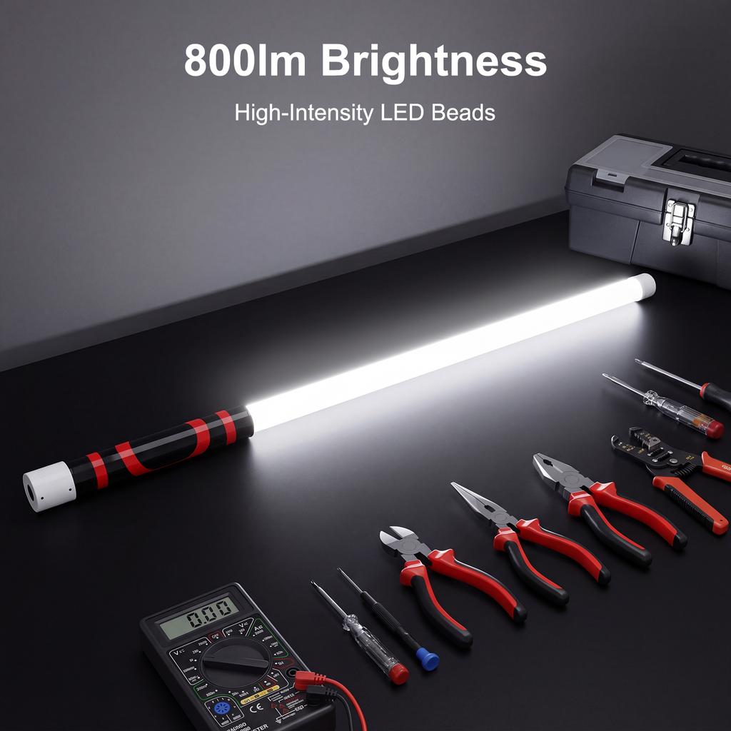 1PCS Flexible LED Wand  Malleable Extension Lamp for Confined Spaces  Rechargeable Inspection Tool with 3 Brightness Levels  Rugged Work Light