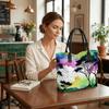 Watercolor Landscape Tote Bag Casual Large Capacity Shoulder Handbag for Daily Use