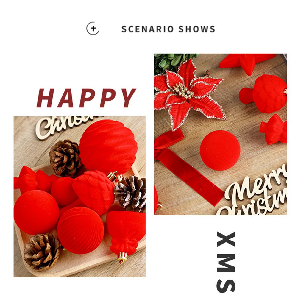 Velvets Xmas Ornaments Balls Shatterproof Xmas Tree Baubles Wedding Party Decoratio