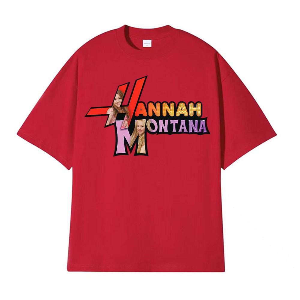 Singer Hannah Montana Logo Tshirt 2026Summer Mens Womens Luxury Fashion Beautiful Cotton Casual Oversized Tshirt Street Wear