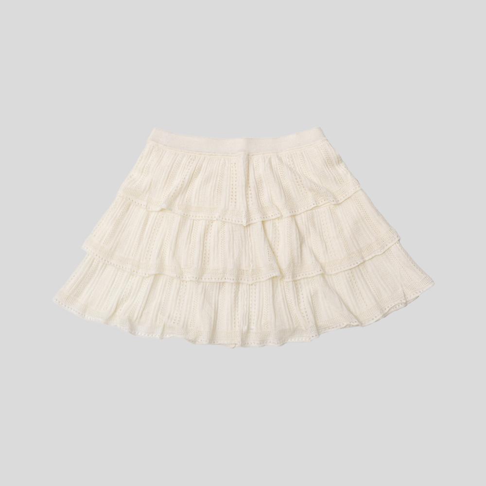 Deondeulob Dd_Crochet Knit Layered Skirt_2Color