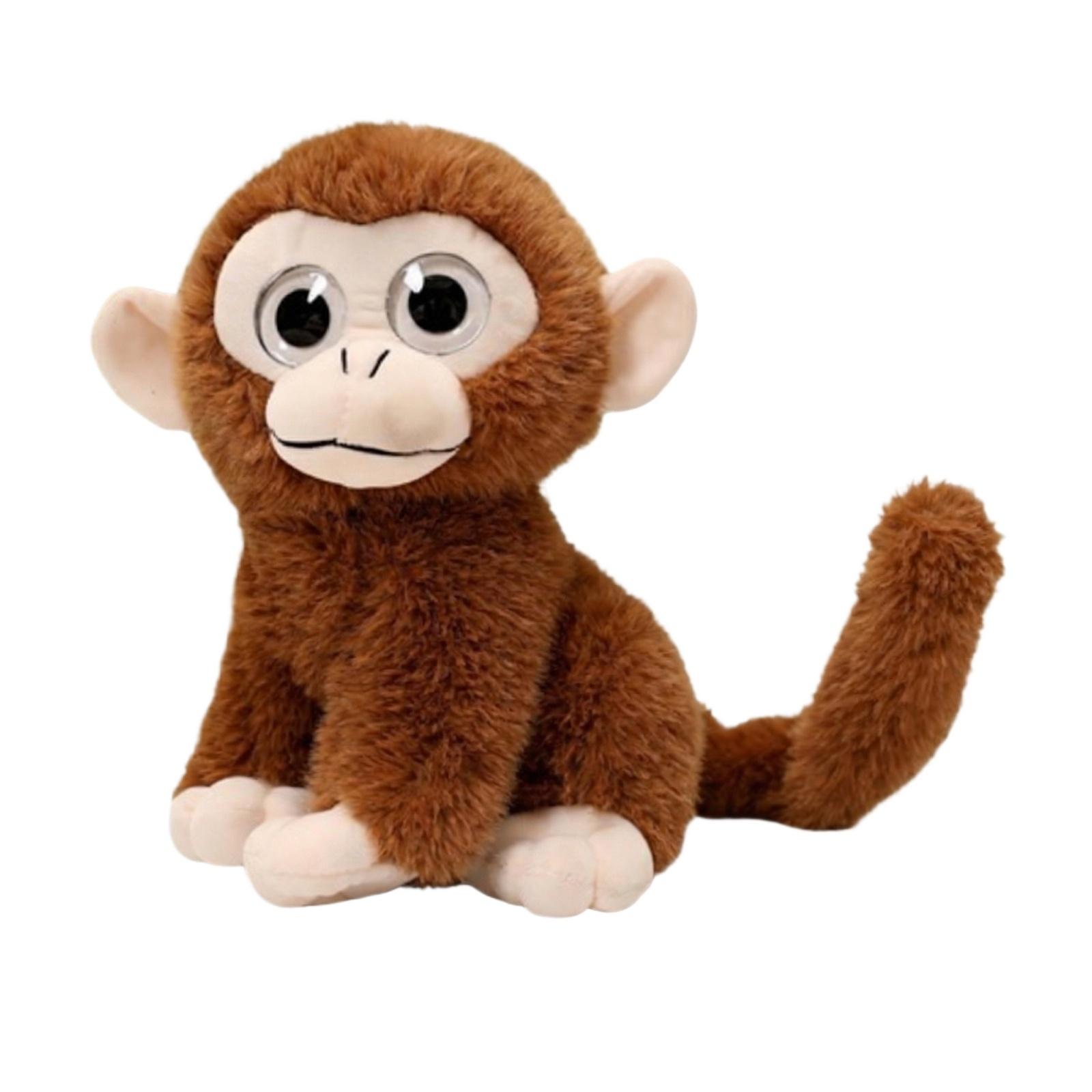 

Plush Stuffed Monkey Toy Soft Animal Figure Sitting Position Durable Fabric Child Friendly Design Suitable for Home Decor and Gift One Size