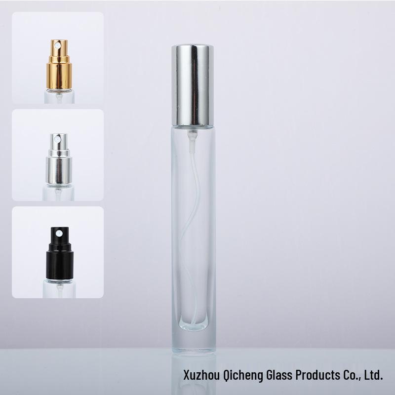 10ml Portable Glass Perfume Bottle with Spray, Roller Ball, and Lid - Silkscreen Compatible