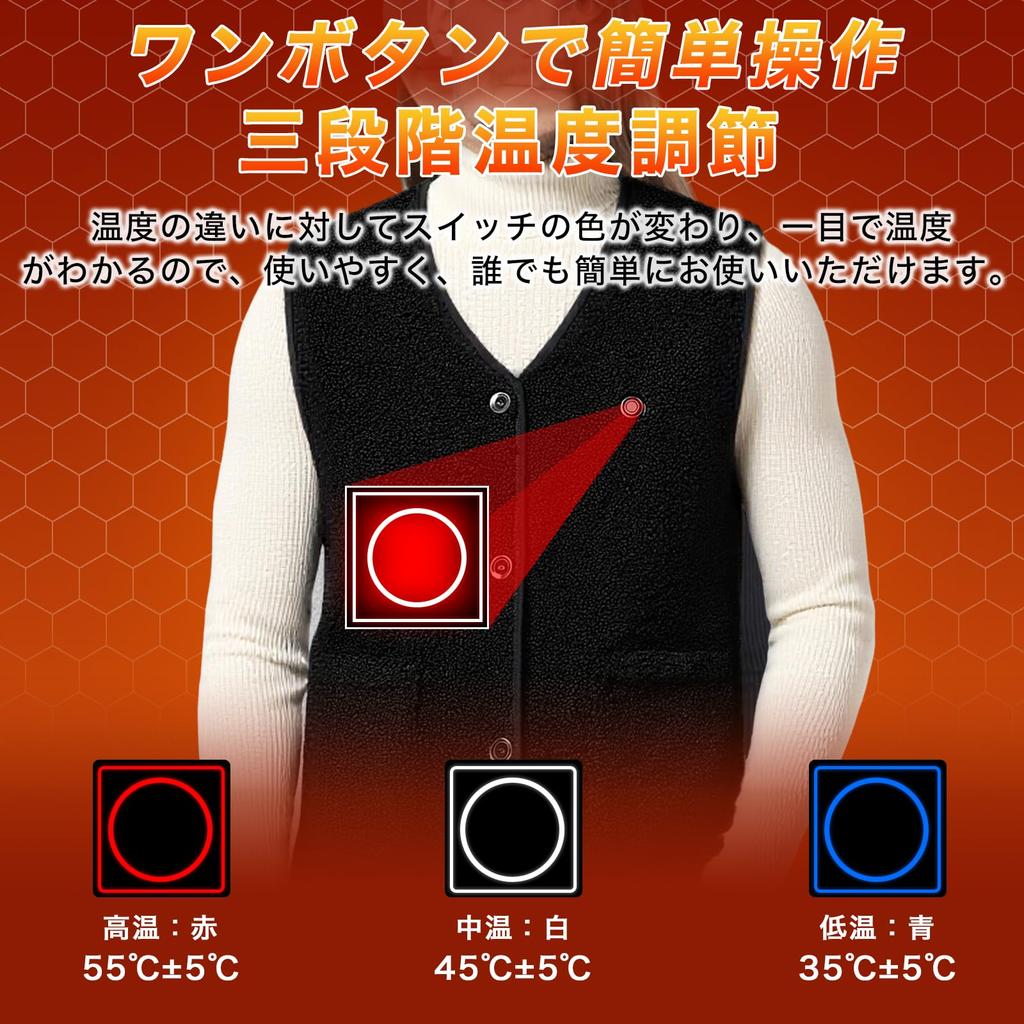 YORIYOI Boa Fleece Heated Vest with 16 Heating 3 Temperature Warm for Cold and as an Electric Heated Unisex for Men and Women Points, Settings,