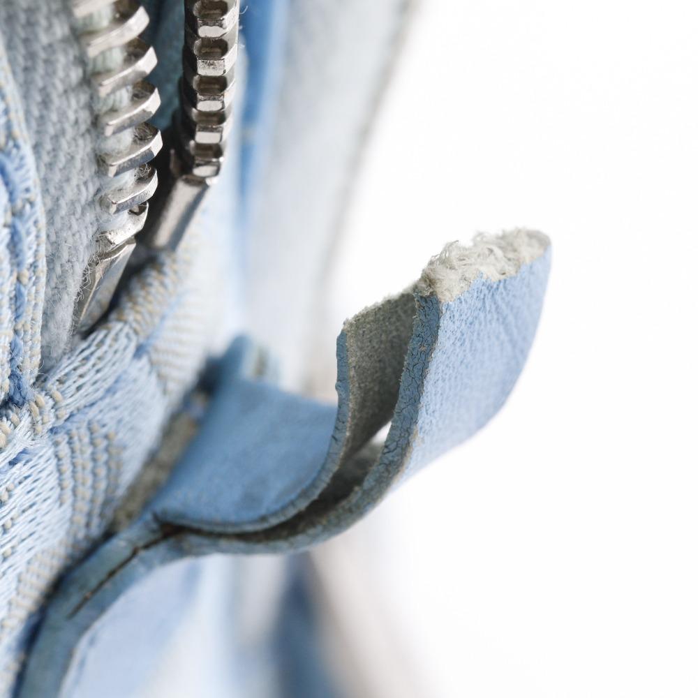 Chanel New Travel Line Handbag A15973 Light Blue Nylon Canvas Women Used