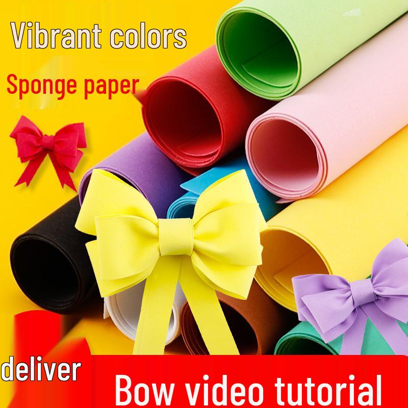 Colored Foam Paper Pack - 10 Sheets, 10 Colors - for Crafting & Origami