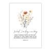 Christian Bible Verse Wall Art, Motivational Quote Flower Canvas Painting | Minimalist Poster for Living Room Bedroom Decor