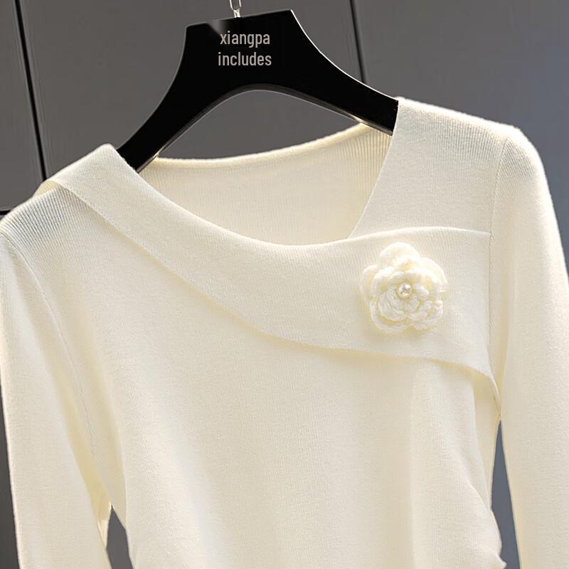 Women's Elegant Solid Long Sleeve Knit Top