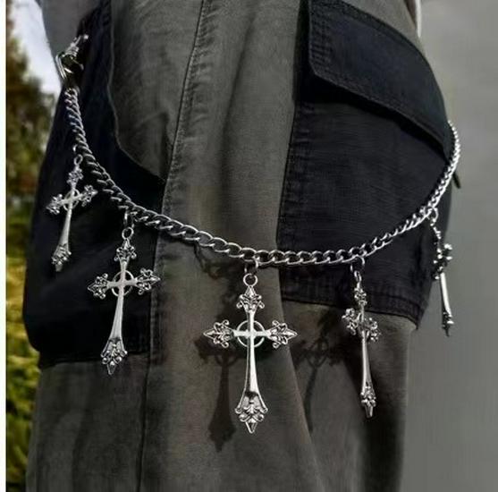 

Европейская и американская хип-хоп многослойная металлическая танцевальная цепочка для джинсов и нарядов