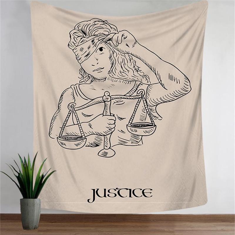 European Tarot Card Series Wall Tapestry - Decorative Polyester Landscape Hanging Cloth