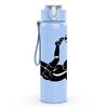 1PC Martial Arts Kick Figure 750ml Color Plastic Sports Water Bottle Leakproof Flip Straw Lid Suitable for Sports Office Home Use