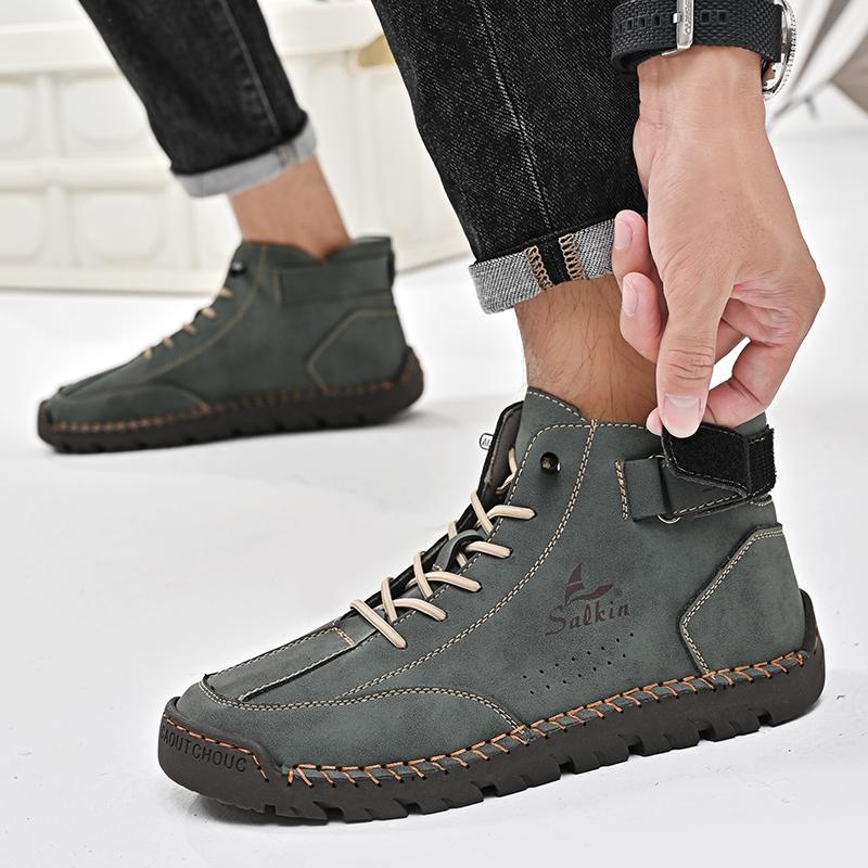 Leather Shoes Casual Sneakers Men Shoes Driving Comfortable Split Leather Shoes Men Loafers Moccasins Tooling Shoes