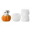Easy Releases Silicone Mould for Halloweens Candle Pumpkin Specters Designs Crafting Supplies