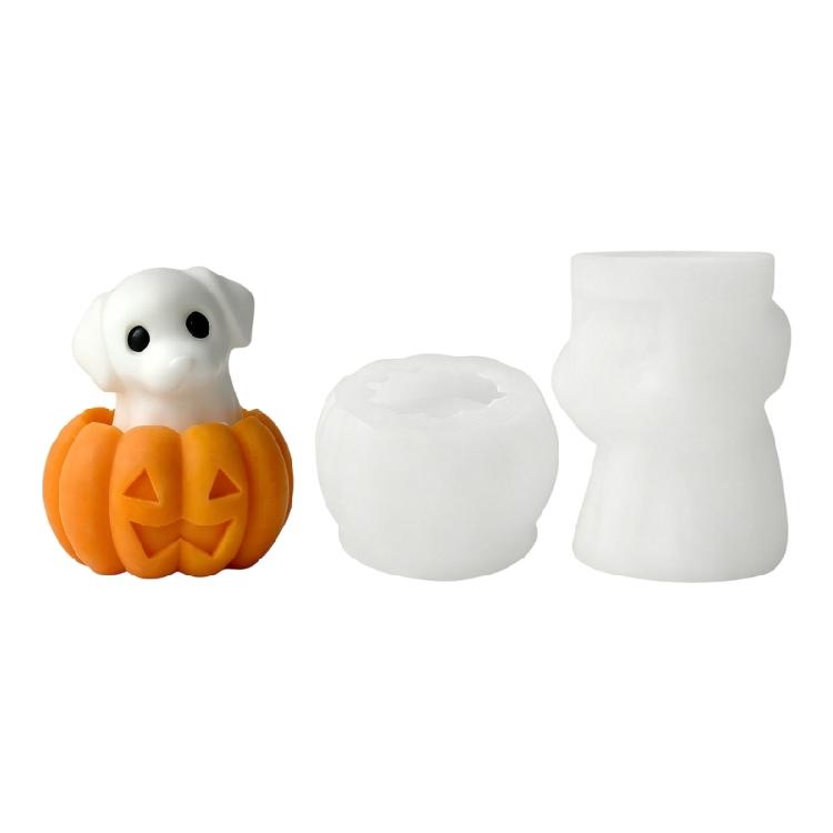 Easy Releases Silicone Mould for Halloweens Candle Pumpkin Specters Designs Crafting Supplies