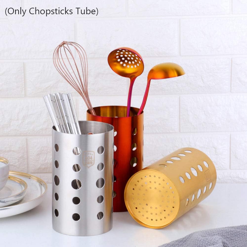 

Cylindrical Stainless Steel Chopsticks Holder Drying Rack Basket Cooking Utensil Holder For Spatulas Spoons Tongs Whisks(green)