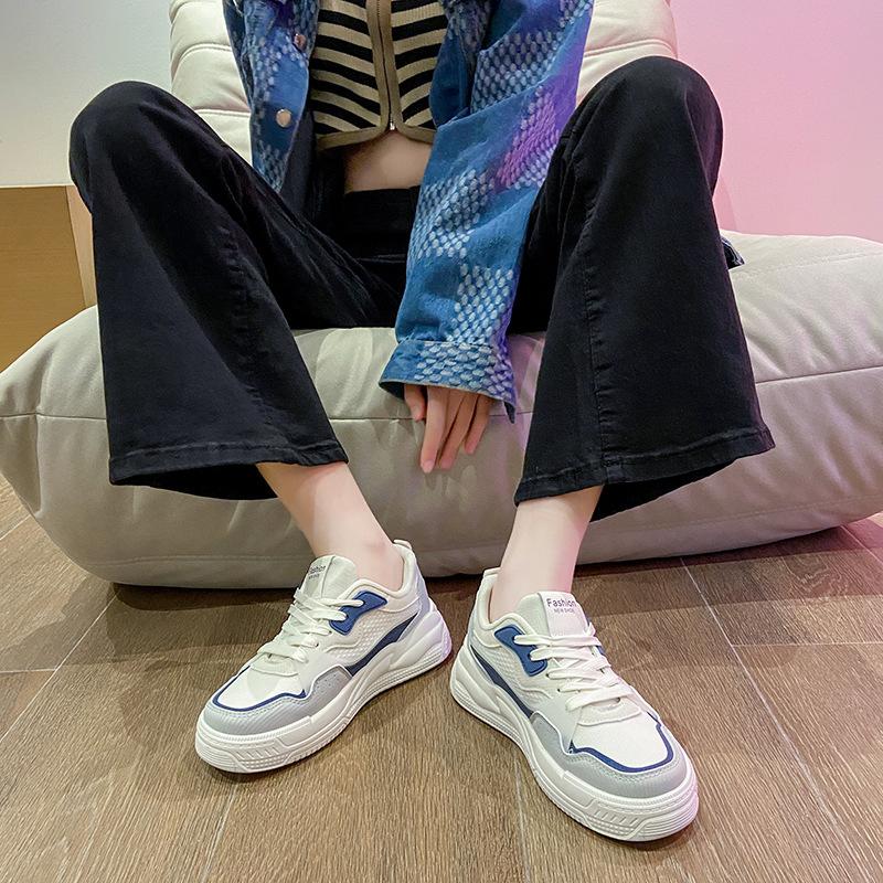 Spring New Korean Version Small White Shoes Female Students Thick Sole Muffin Shoes Casual Board Shoes