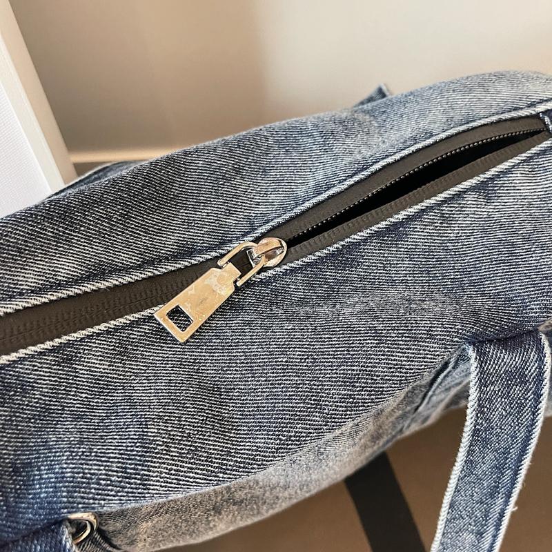 Denim Bag Women's Portable Shoulder Crossbody Bag Commuter Tote Bag