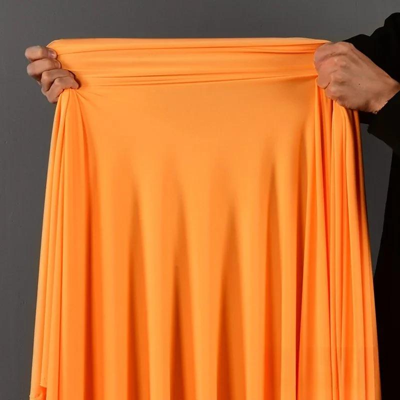 100x160cm Mléčné hedvábí Látka Elastická Pletená Podšívka Oblečení na jógu Měkká Velkoobchodní Látka Oděv pro DIY Šití Spandexový Materiál