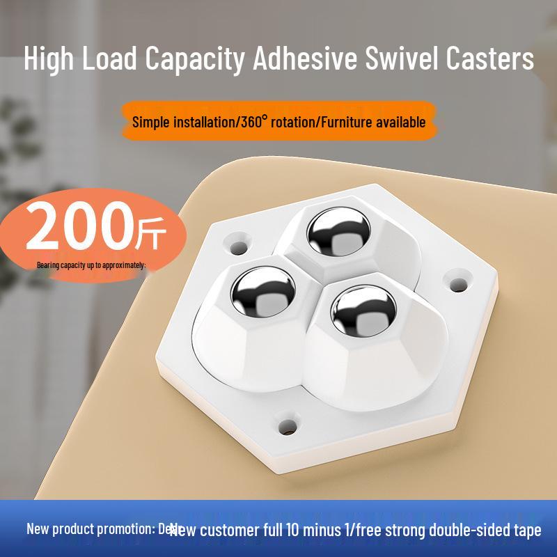 

Newcomer Special: Five-Wheel Swivel Adhesive Casters for Coffee Table Furniture